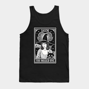 Salem 1692 - You Missed One - Halloween Witch Trials Tarot Card Tank Top